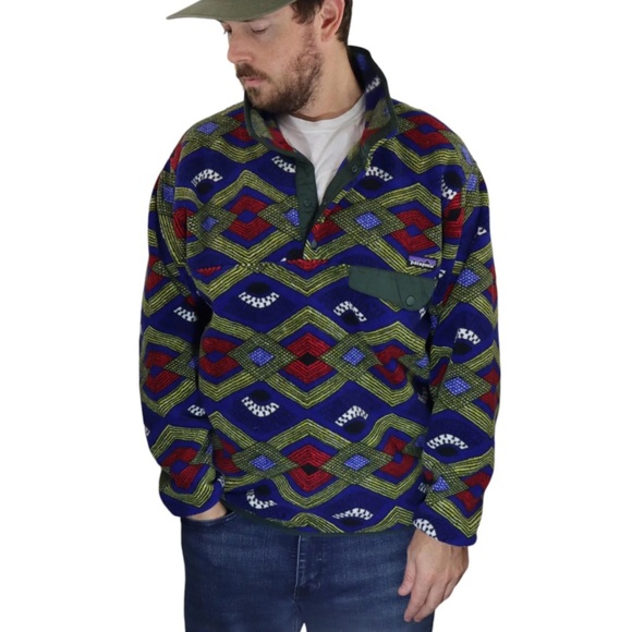 Patagonia Synchilla Slowfoot Aztec EUC Sz S - Picture 1 of 5